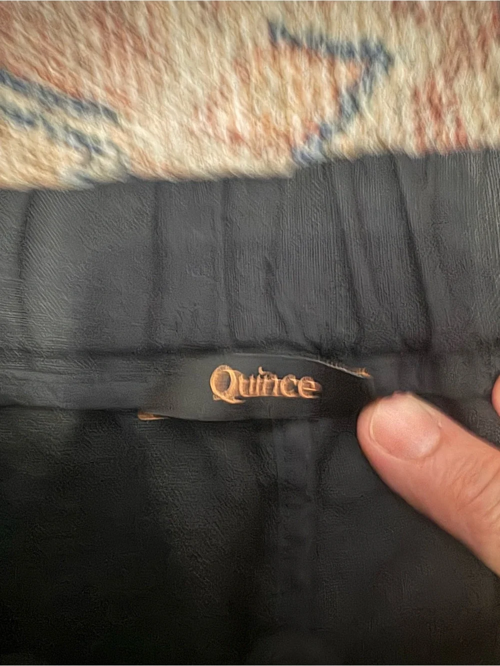Quince black linen pull on pants size small petite like new